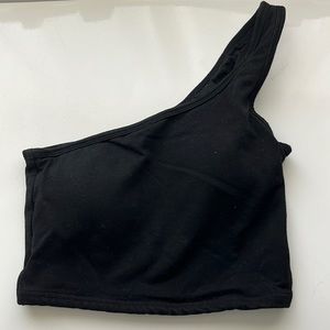 Klassy Network One Shoulder Crop Top